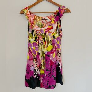 Elie Tahari Silk Blend Floral Blouse Size 8